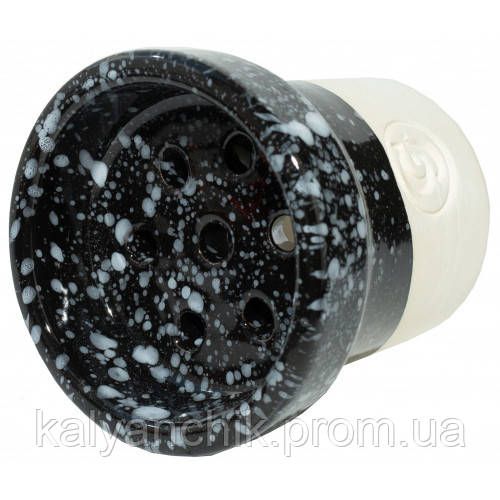 Чаша для кальяну GrynBowls Accent Glaze Чорна | Зображення 1