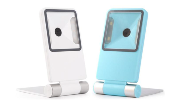 Опт, розница AsianWell AW-2020 1D, 2D сканер штрих- и QR-кодов, настольный складной проводной бирюзовый USB