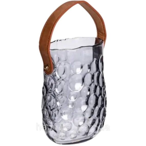 Ваза сумочка з ручкою 13×9.5×18 см декоративна Сірий HP-19-153-5 | Зображення 3