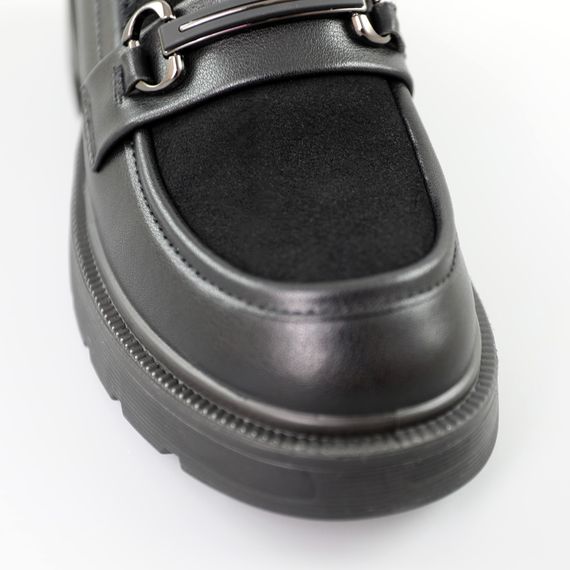 Лофери жіночі шкіряні 591371 Чорні 36 37 38 39 40 41 | Зображення 3