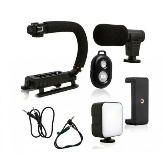 Ручка стабілізатор AY-49U для відеокамер фотоапаратів Uподібний кронштейн для телефону з спалахом мікрофоном