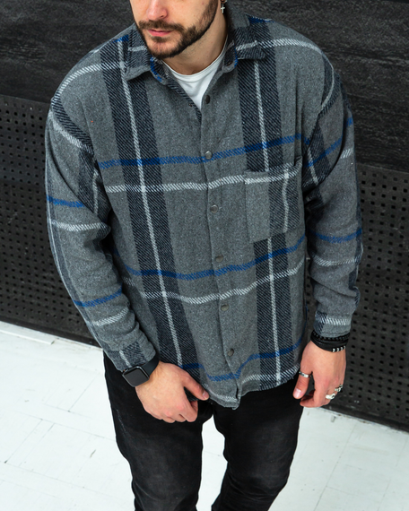 Сорочка байка Топ сіро-синій S M | Зображення 3