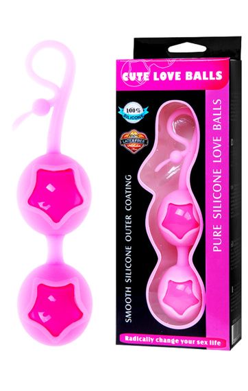 Вагинальные шарики Pink Star цвет розовый Sex Aura | Зображення 2