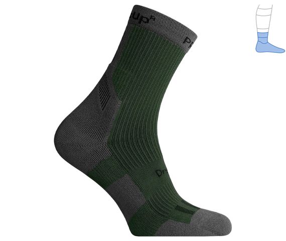 Шкарпетки компресійні демісезон MidDry+ сіро-зелені | Зображення 1