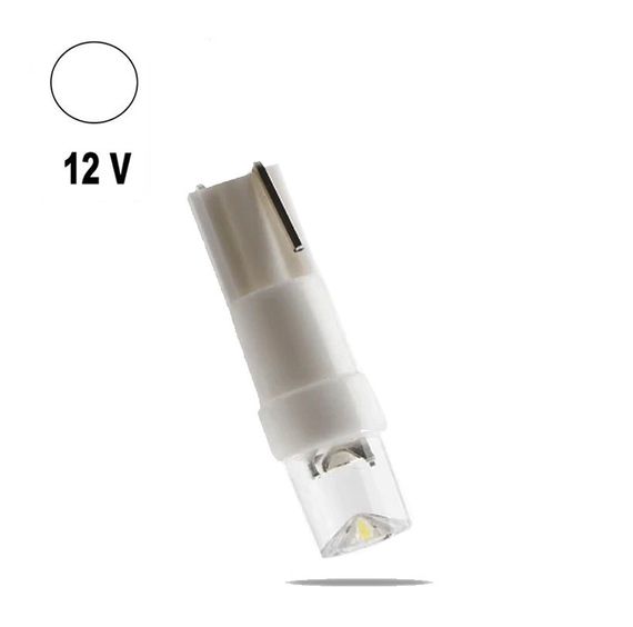 Автолампа Terra T5 W2x4.6d, 1 LED, белая, 12V, клиновидная линза | Зображення 1