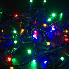Гірлянда 160LED (Діод) RGB, 20 метрів, вилка, що підлягає, чорна ізоляція