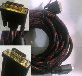 Видео кабель VGA/DVI 2 ферит. 10 м