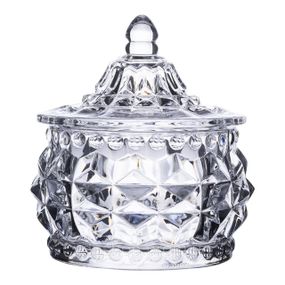 Конфетница стеклянная c крышкой Ø 8 см круглая HP-YH-3