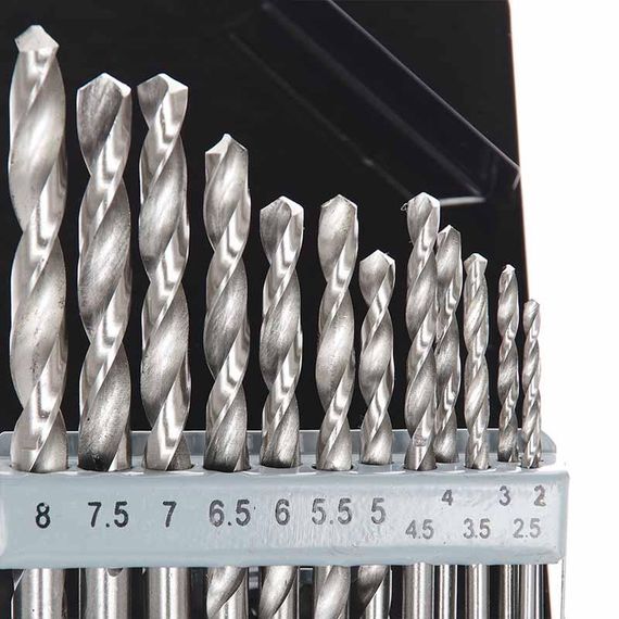 Набір свердел для металу Р6М5 метал бокс 2,0-8,0 мм 13 шт. APRO 8102021 | Зображення 2