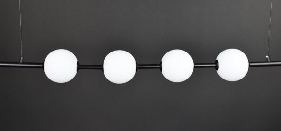 Люстра світлодіодна підвісна LED світильник для квартири на стелю лед 27866 Чорний 25-120х12х105 см. | Зображення 1