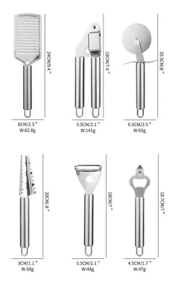 Набор кухонных принадлежностей 20 предметов с тройной подставкой | Зображення 4