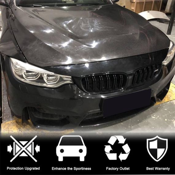 Капот V1 (Карбон) для BMW 4 серия F-32 2012-2020 гг | Зображення 1