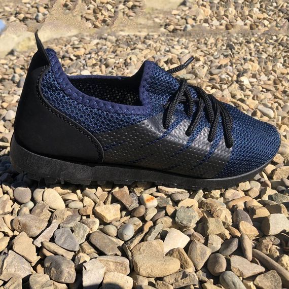 Кросівки літо чоловіча сітка 40 розмір | Текстильні кросівки | Модель 41373. Колір: синій | Зображення 7