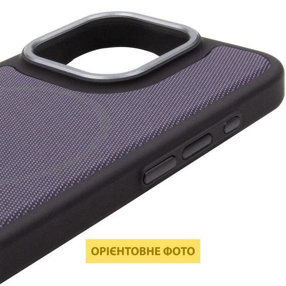 Чохол PC Textile Hybrid with Magnetic Fit для Apple iPhone 15 Pro (6.1") Black / Purple | Зображення 3
