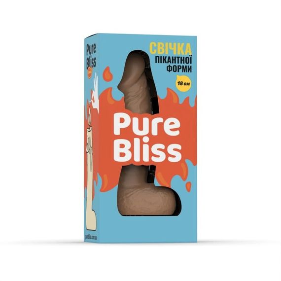Свічка пікантної форми Pure Bliss BIG Brown, коричнева, 18 см sexstyle | Зображення 5
