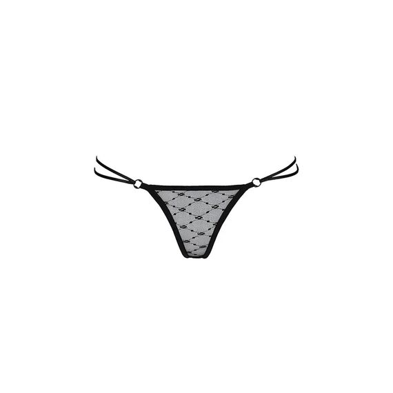 Трусики на зав'язочках з боків Passion Exclusive ZITA THONG L/XL, black | Зображення 4