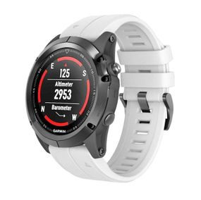 Силіконовий ремінець Primo для годинника Garmin Fenix 5 / 5 Plus / Fenix 6 / 6 Pro - White