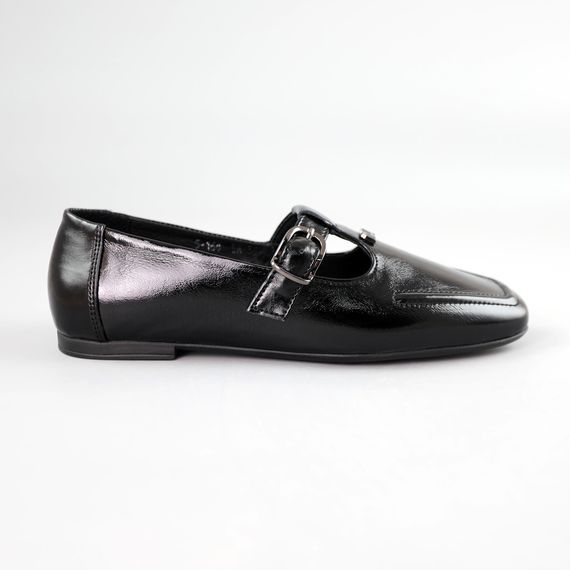 Туфлі жіночі шкіряні лак 591365 Чорні 36 37 38 39 40 41