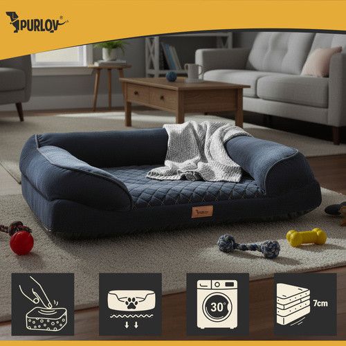 Ортопедичне ліжко Purlov M 80x65 см — комфорт, підтримка та спокійний сон вашого улюбленця | Зображення 5