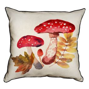 Подушка с мешковины Мухоморы 45x45 см (45PHB_23O003)