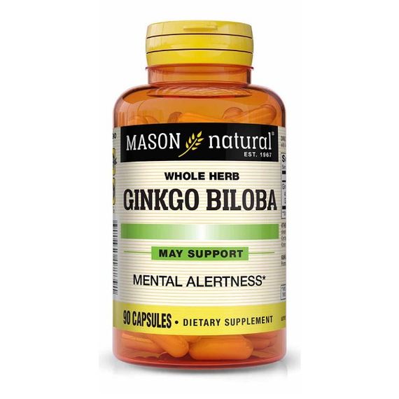 Гінко білоба Mason Natural Whole Herb Ginkgo Biloba 90 Caps