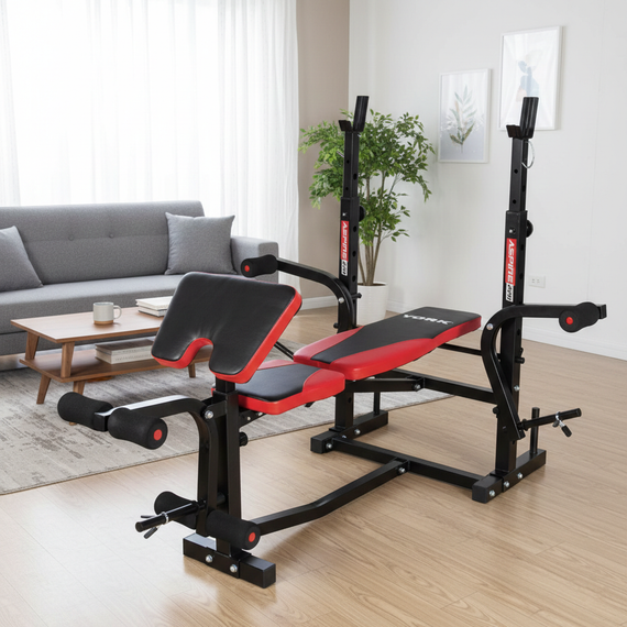 Лавка для жиму York Fitness ASPIRE 220 з стійкою для штанги та партою Скотта | Зображення 6