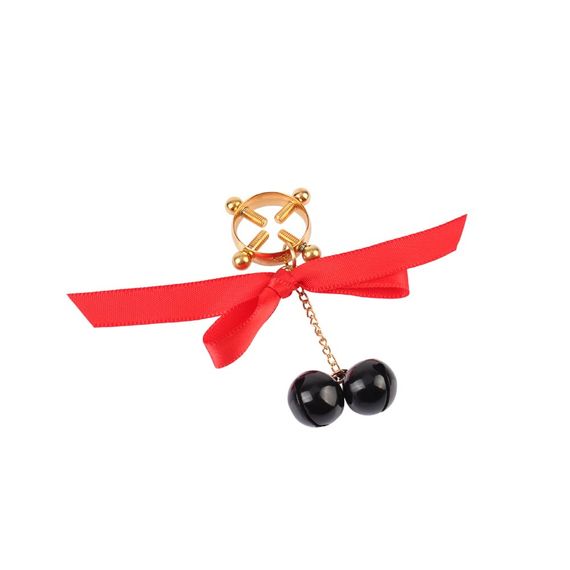 Набір затискачів на соски з дзвіночками Senuelo Chisa, червоний, 2 пари | Зображення 2