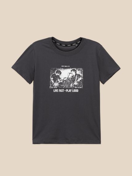 Футболка з принтом жіноча LAWA P-WB02416 M Графітовий shop (2000999640919)
