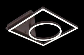 Люстра світлодіодна стельова LED світильник для квартири на стелю лед з пультом 25580 Коричневий 10х48х48 см.