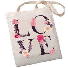 Екошопер Букопт ВК4072 LOVE (квіти), бежевий