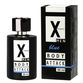 Чоловічі парфуми з феромонами  - Aurora X Phero Men Body Attack Blue, 50 мл