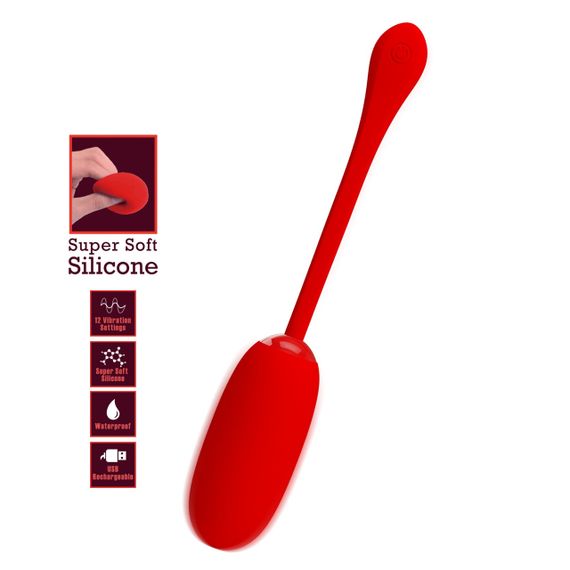 Виброяйцо PRETTY LOVE JULIUS EGG Red 12 function vibrations sexstyle | Зображення 1