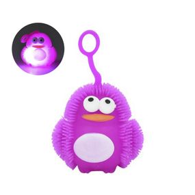 Іграшка-антистрес їжачок "Пінгвін" MS 3575(Violet) блимає, 7 см