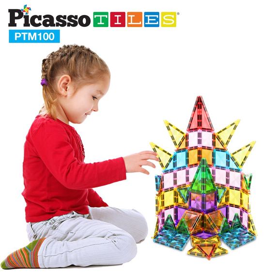 Конструктор магнітний MINI DIAMOND SERIES SET PTM100/22327 PICASSO TILES , 100 деталей, у коробці | Зображення 3