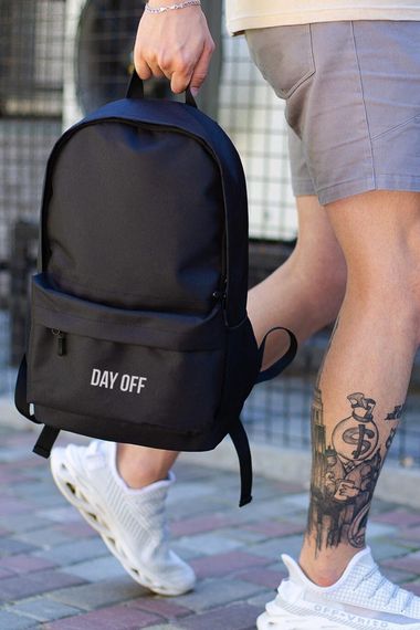 Повсякденний рюкзак шкільний Without з принтом DayOff Black