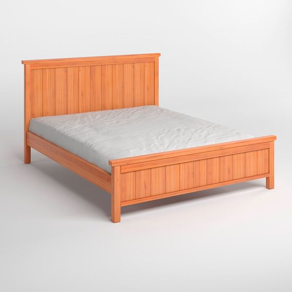 Двоспальне дерев'яне ліжко Mebigrand Вірджинія Яблуня 180х190 см (MBG-3190) | Зображення 1