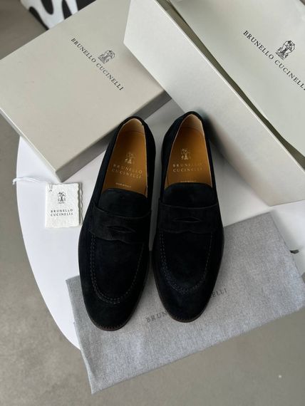 Лофери Brunello Cucinelli Black чорні ob433 | Зображення 7