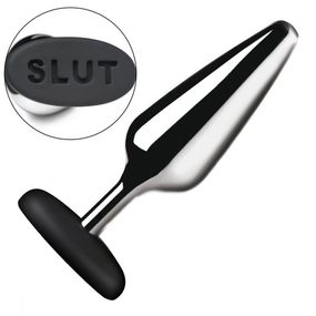 Анальна пробка Master Series Butt Slut Metal & Silicone Butt Plug - Silver Sex Aura