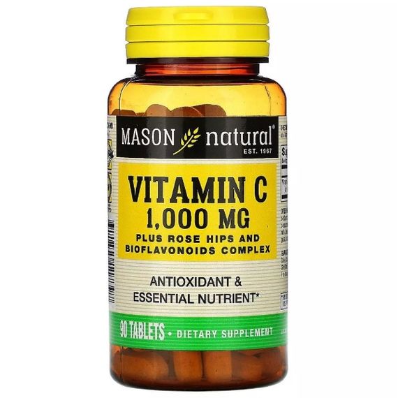 Вітамін C Mason Natural Vitamin C With Rose Hips And Bioflavonoids 1000 mg 90 Tabs