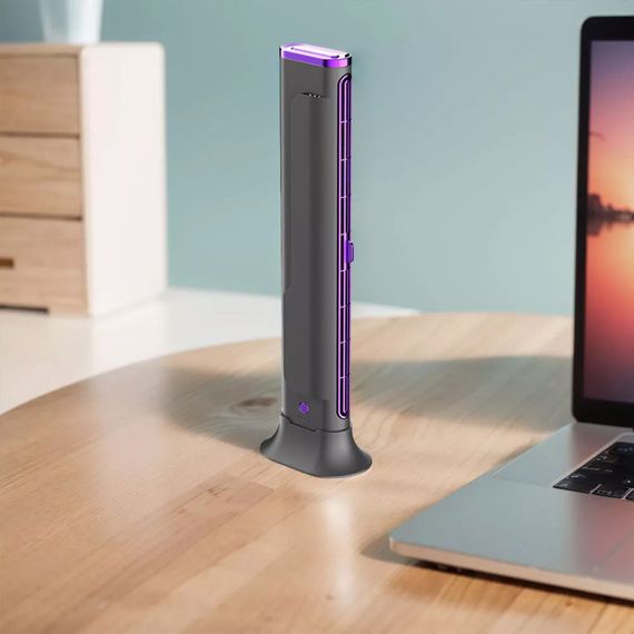 Настільний вентилятор F3 Tower Fan 3 speeds with battery 1200 mAh Purple | Зображення 2