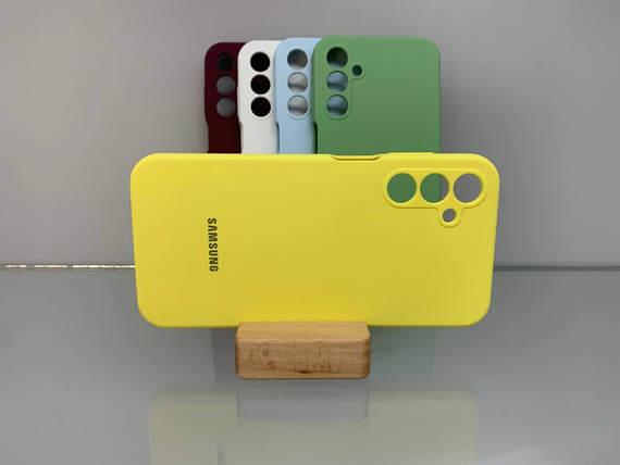 Samsung A15 Протиударний чохол з логотипом софт тач жовтий