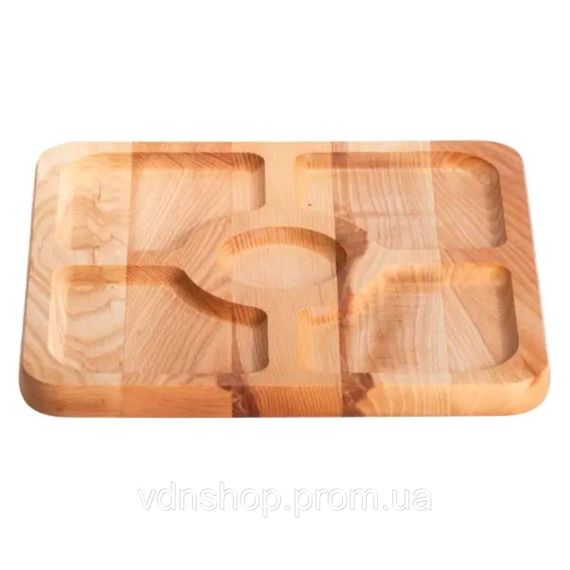 Менажница на 5 секций деревянная 30×20 см Lugi T54W300