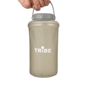 Пляшка м'яка Tribe Soft Bottle 1 л Grey, складана питна фляга-гідратор туризм, зручна пляшка тріб спорт риболовля