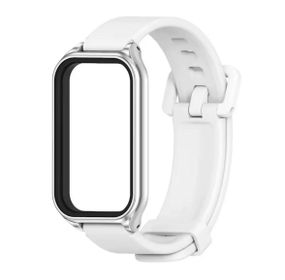 Силіконовий ремінець Mijobs Classic для фітнес браслета Xiaomi Smart Band 9 Active - White
