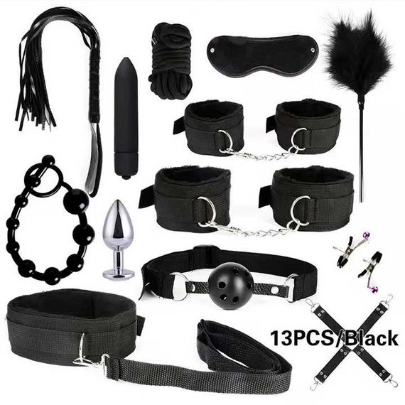 БДСМ набор из 13 предметов - Чёрный – Садо-мазо