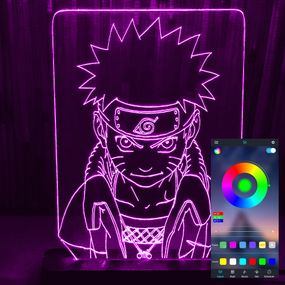 Акриловий світильник-нічник керування з телефона Наруто 2 tty-n000405