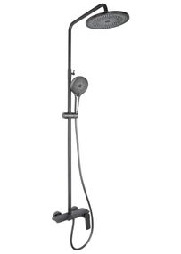 Душова система універсальна Qtap Slavonice Gunmetal Black PVD з виливом QTSLA111GMB45905