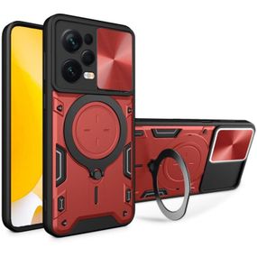 Чохол Magnetic Stand з захистом камери для Xiaomi Redmi Note 12 Pro Plus колір Червоний