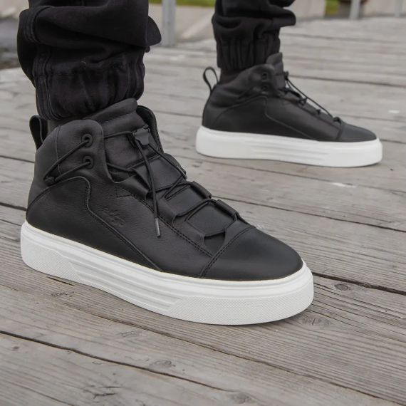 Черные кожаные ботинки для мужчин 42 размер | Зображення 2