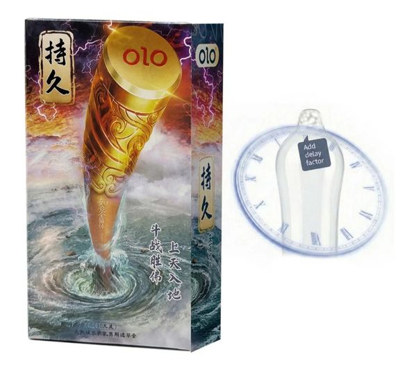 Презервативи Olo Thunder Spear, тонкі з пролонгуючим ефектом Sex Aura